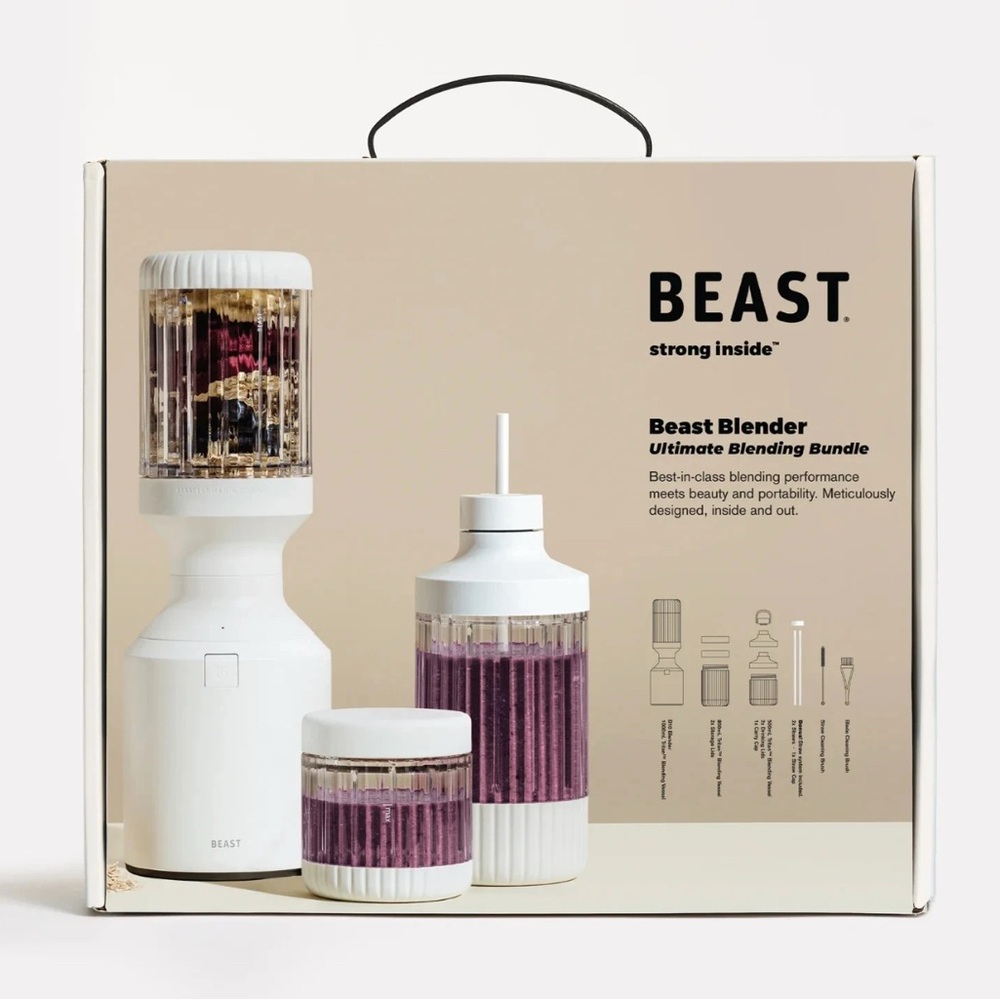 Beast Blender B10-WT-WM Cloud White 14-piece Ultimate Blending Bundle Kit